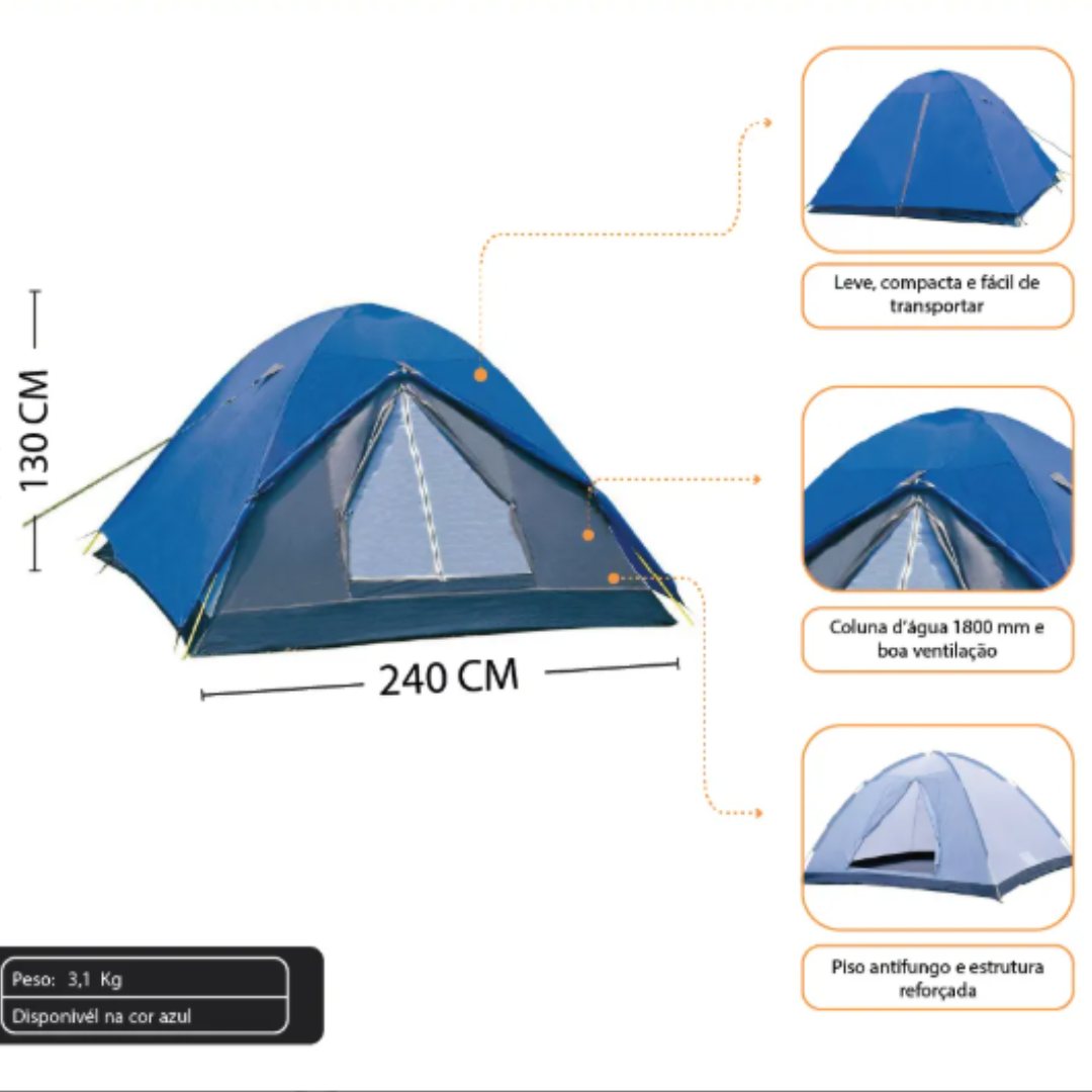 Barraca Fox – 4/5 Pessoas – Safari Camping